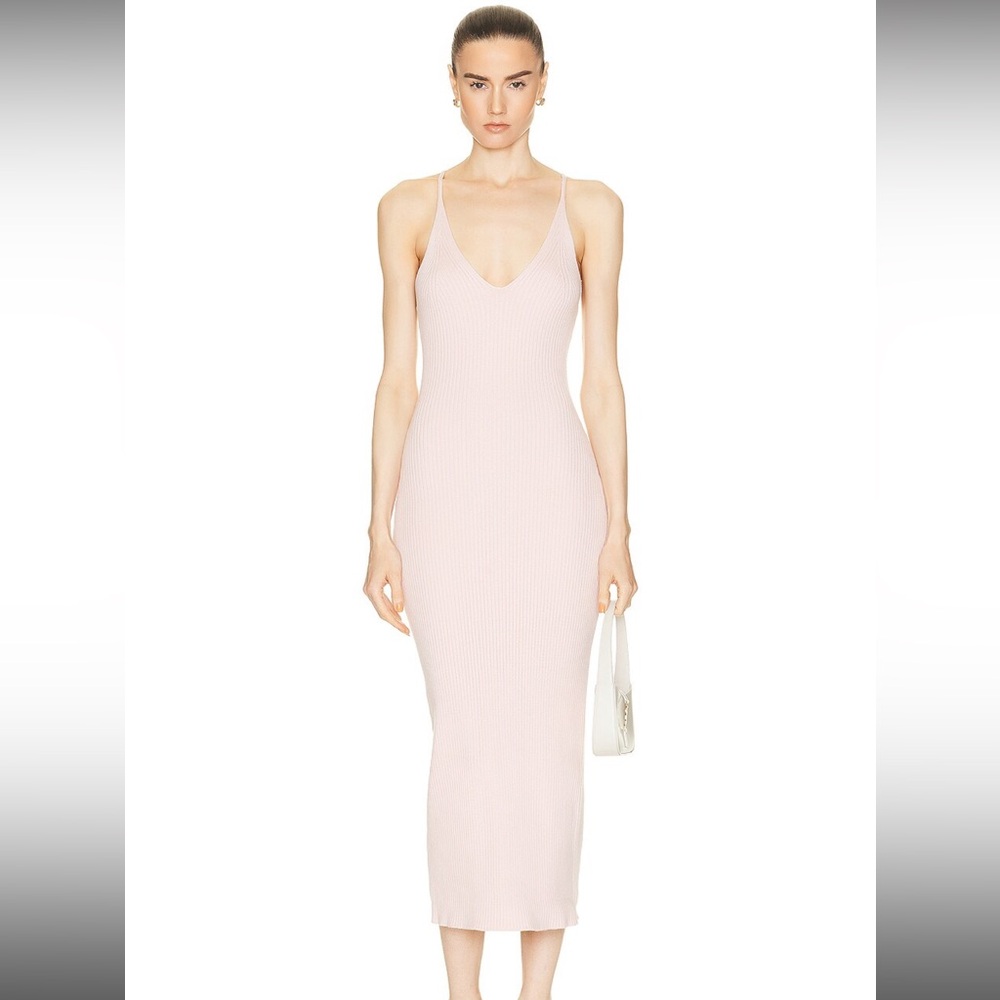 Elegant Pink Midi Dress